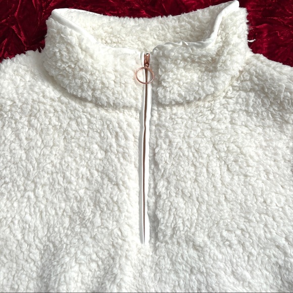 Adrienne Vittadini Sport Teddy Quarter ZIP Pullover Jacket - Picture 7 of 11